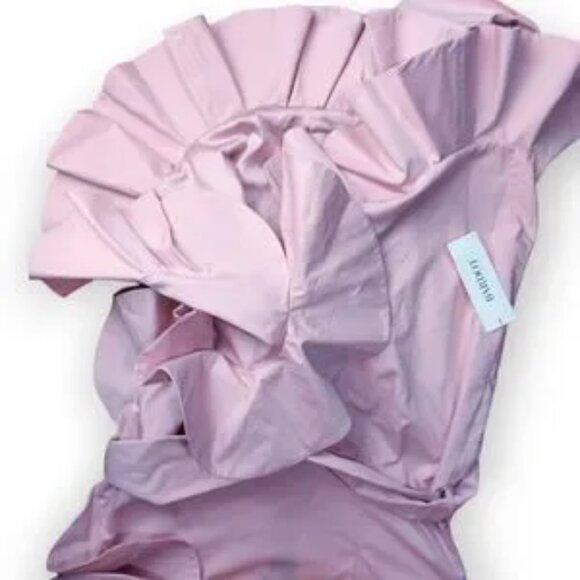 Bardot NWT Pink Chelsey Frill Ruffle Dress Large - Picture 12 of 14